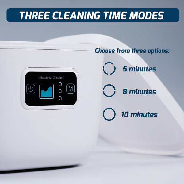 USC-409 Ultrasonic Cleaner 45Khz 255ML Ultrasonic Denture Cleaning Retainer Jewelry Cleaner Machine for Retainer, Denture, Mouth Guard, Aligner