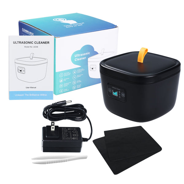 USC-409 Ultrasonic Cleaner 45Khz 255ML Ultrasonic Denture Cleaning Retainer Jewelry Cleaner Machine for Retainer, Denture, Mouth Guard, Aligner