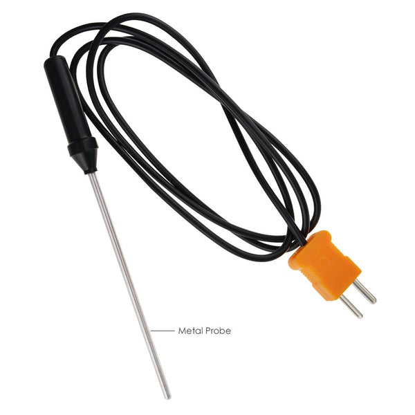 68022_2P Digital 2 Channels K-Type Thermometer w/ 4 Thermocouples (Wired & Stainless Steel), -50~1300°C (-58~2372°F)