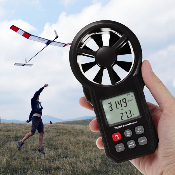 ANE-272 Digital Vane Anemometer Handheld Wind Speed Temperature Air Velocity Meter