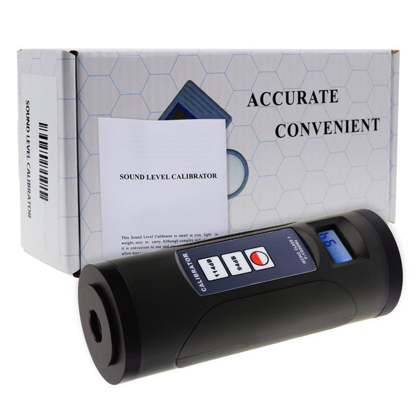 ND9B Digital Sound Level Meter Calibrator 94dB & 114dB for 1/2" and 1" inch Microphone, Noise Decibel Calibration Tool