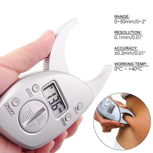 510-160 Digital Body Measuring Fat Caliper Measure mm inch Tool Body Fat Tester, Body Fat Monitors for Health Monitoring