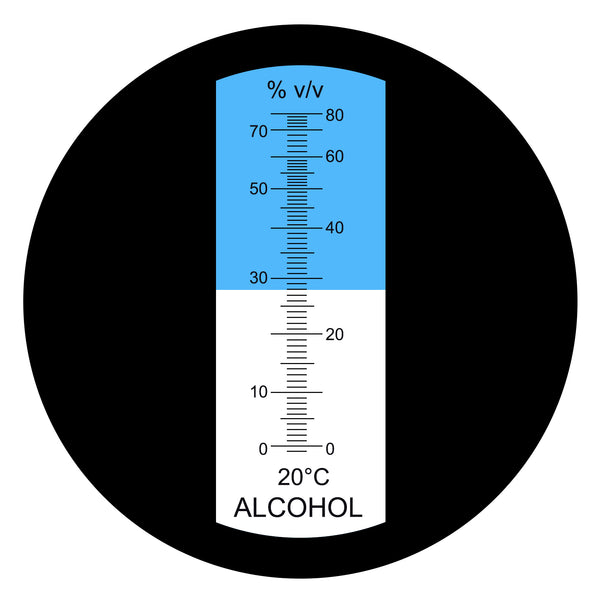 REW-80ATC Alcohol Refractometer with ATC 0~80% VOL Volume, Optical Handheld Concentration Tester Meter for Distilled Beverages Homebrew