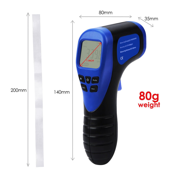 TAC-44 Handheld Digital Laser Non-Contact Tachometer, Rotational Speed Measuring Gun, 2.5-99999 RPM, Record (60 Data) MAX/ MIN/ AVG ±0.02%+1 Digtal Accuracy, Speedometer for Small Engines, Car, Bike, Motorcycle, Surface Speed Tach Meter Gauge