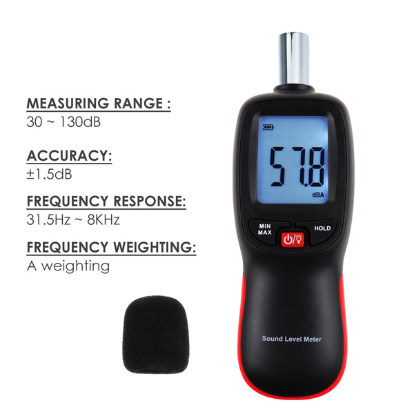 SLM-267 Decibel Meter Sound Level Tester 30~130dBA Noise Volume Monitoring Instrument