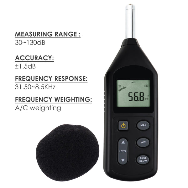 SLM-269 Sound Level Meter Audio Decibel Noise Tester 30~130dBA Volume Measuring Instrument