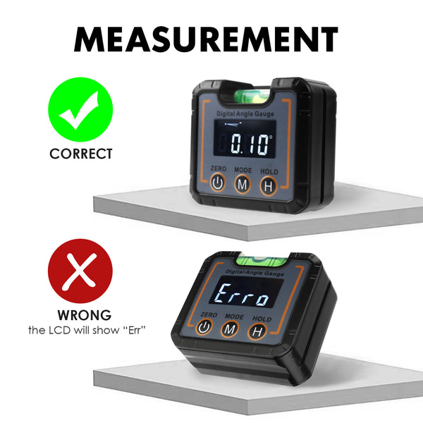 AGF-321 Digital Angle Gauge Electronic Protractor Highly Precise Level Box with Bubble Level Magnetic Base