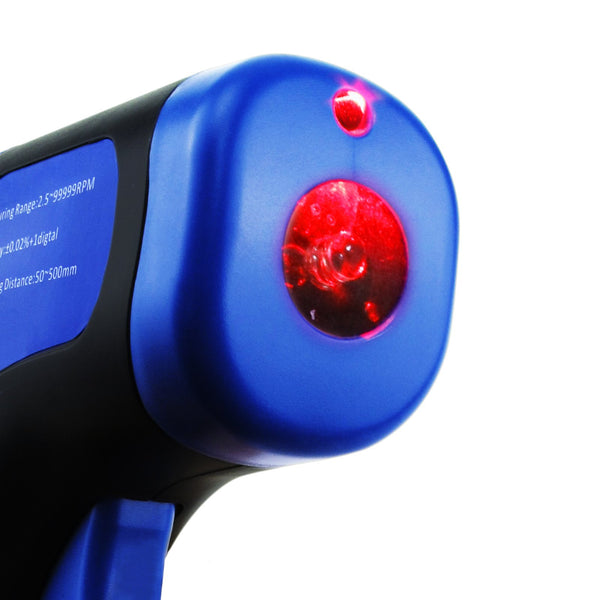 TAC-44 Handheld Digital Laser Non-Contact Tachometer, Rotational Speed Measuring Gun, 2.5-99999 RPM, Record (60 Data) MAX/ MIN/ AVG ±0.02%+1 Digtal Accuracy, Speedometer for Small Engines, Car, Bike, Motorcycle, Surface Speed Tach Meter Gauge