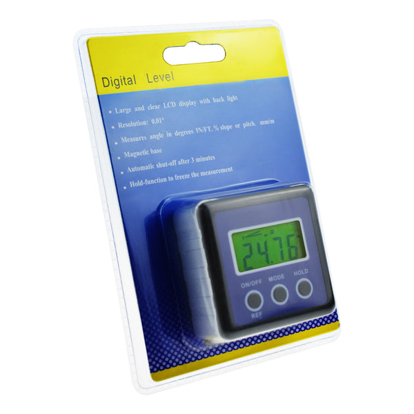 AGF-201  Digital Protractor Angle Gauge Finder Bevel Box Inclinometer Level Meter Magnetic Base