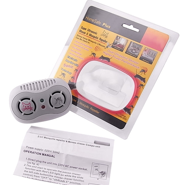 AR-166_110V Electronic Ultrasonic Mouse Mosquito Repeller 50/60Hz