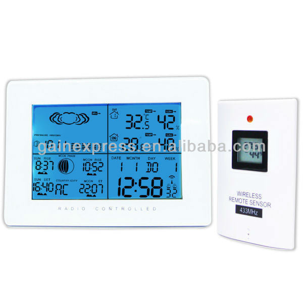 Weather Station Wireless Indoor Outdoor Thermometer with