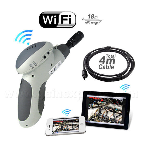 T013003WX_4M Wireless WiFi Endoscope Snake Scope Borescope Camera Andr –  Gain Express Wholesale Deals