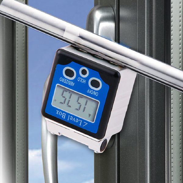 AG-02LB  Digital 360° Bevel Box / Inclinometer w/ Magnets & Spirit Level Angle Finder Large LCD Display