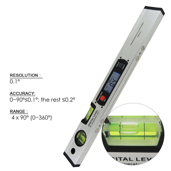 G0182105-JY4 Digital Level Inclinometer Angle Finder Spirit Level 360° with Magnets