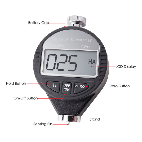 560-10A Shore A Digital Hardness Meter Durometer 0~100HA, Rubber Tire