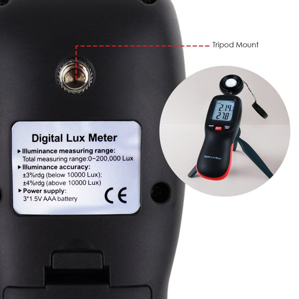 Lux-274 Light Meter Digital Illuminance Luminometer Up To 200 000 Lux Luxmeter Foot Candle/lux
