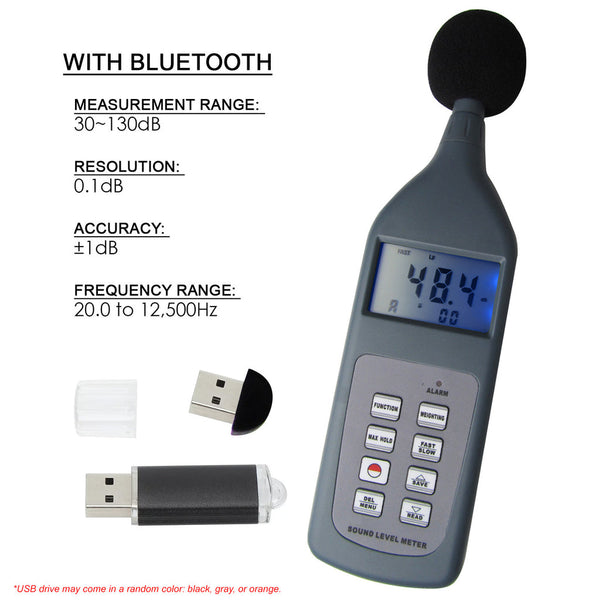 SL-5868P-BT Professional Sound Level Meter 30~130dB CD Software & Bluetooth