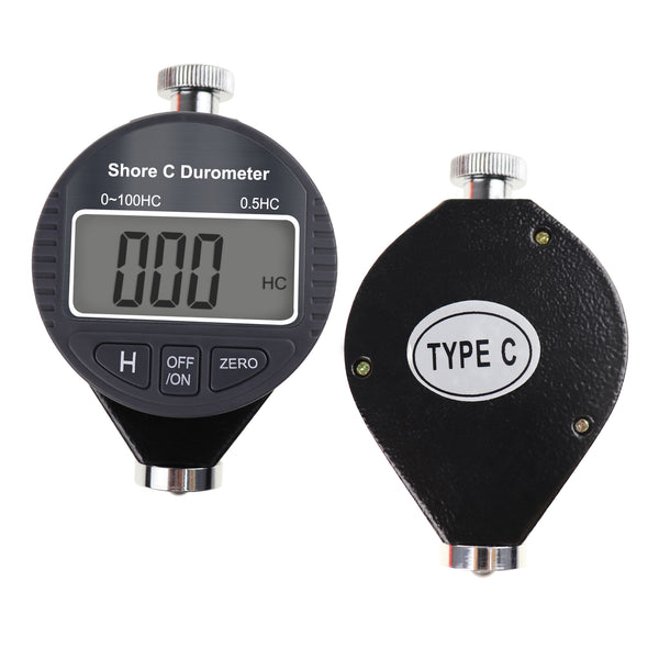 560-10C Shore C Digital Hardness Meter Durometer 0~100HC, for Soft Rubber Testing, Foam, Sponges with LCD Display Pocket Size Tester