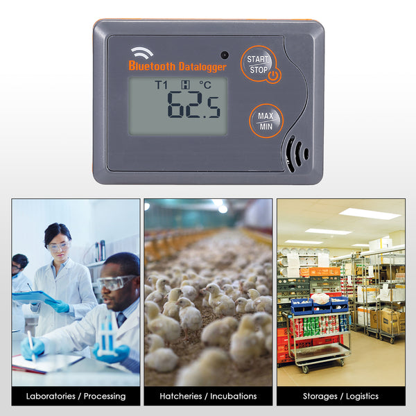 88363 Digital Thermo-hygrometer PDF Excel Report Colored LED with Wireless Bluetooth Datalogger Barometric Humidity Temperature Meter