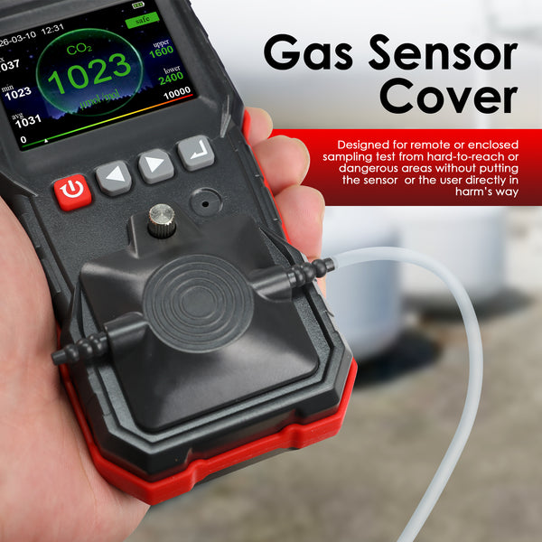 AQM-551 Portable CO2 Detector Carbon Dioxide Gas Monitor 0~10000ppm with Alarm Indicator, 7605 Data Logging Capacity, Color Display, USB Rechargeable IAQ Analyzer for Petroleum Industry, Metallurgy Laboratory & Scientific Research