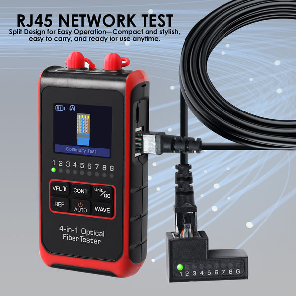 CAB-430 Fiber Optic Power Meter VFL REF FC SC ST Visual Fault Locator HD Colored LCD Display Fiber Optical Cable Tester Network Tools