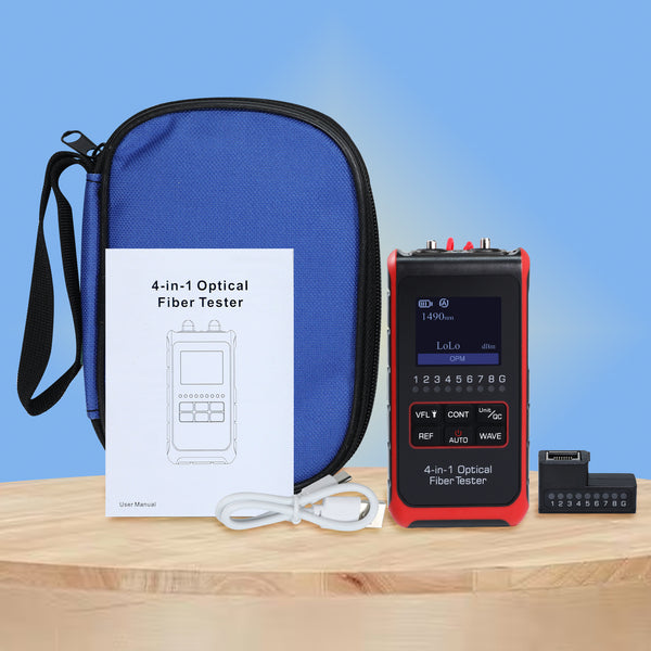 CAB-430 Fiber Optic Power Meter VFL REF FC SC ST Visual Fault Locator HD Colored LCD Display Fiber Optical Cable Tester Network Tools