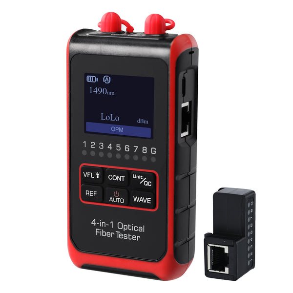 CAB-430 Fiber Optic Power Meter VFL REF FC SC ST Visual Fault Locator HD Colored LCD Display Fiber Optical Cable Tester Network Tools