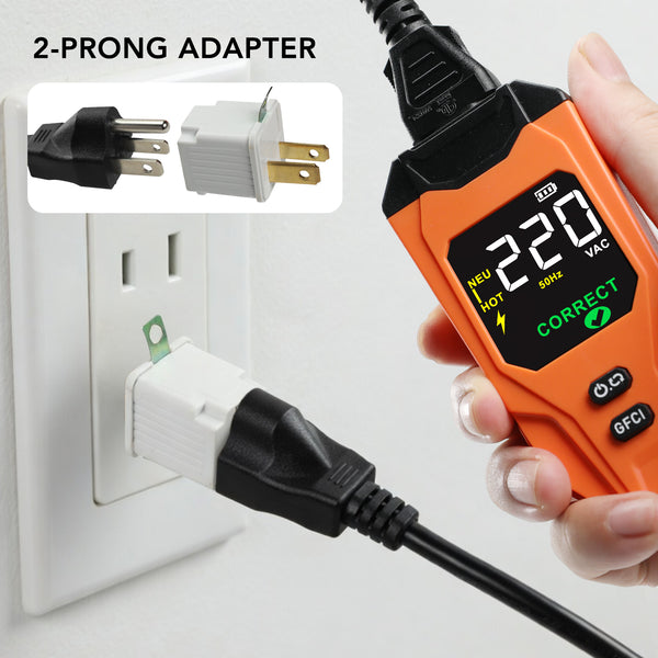 CIR-540 Digital Circuit Breaker Finder with GFCI Tester & NCV Detection Electrical Circuit Tracer High Accuracy Colored Display Audible and Visible Light Indicator