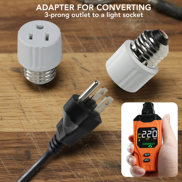 CIR-540 Digital Circuit Breaker Finder with GFCI Tester & NCV Detection Electrical Circuit Tracer High Accuracy Colored Display Audible and Visible Light Indicator