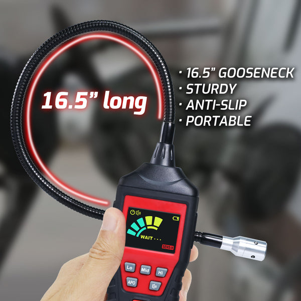 LKD-425 Gas Leak Detector Combustible Gas Test Analyzer Portable Natural Gas Sniffer for Flammable Natural Gas Acetone Propane Benzene Ethanol Gasoline Methane etc 0~9999PPM Measurement Range