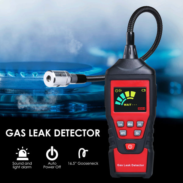 LKD-425 Gas Leak Detector Combustible Gas Test Analyzer Portable Natural Gas Sniffer for Flammable Natural Gas Acetone Propane Benzene Ethanol Gasoline Methane etc 0~9999PPM Measurement Range