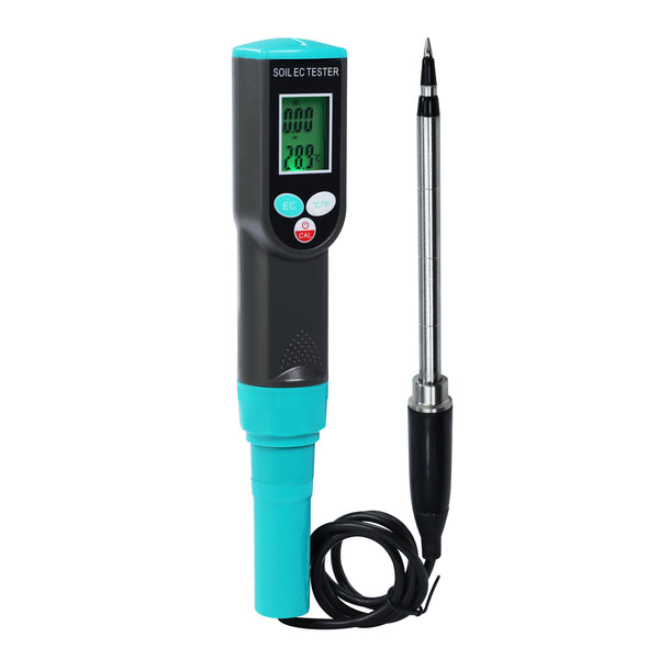 EC-317 Waterproof Soil EC and Temperature Meter Digital Tester with ATC for Potted Plants Gardening Agriculture Farm