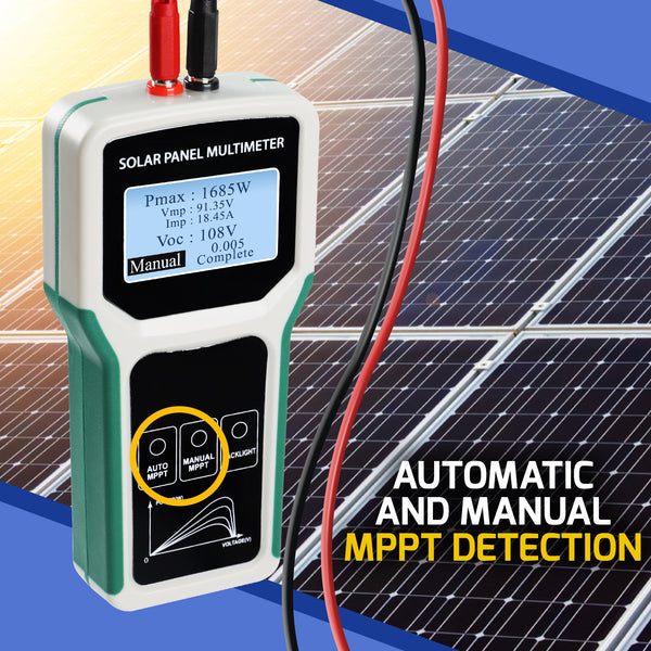 EMF-509 Solar Panel Meter 5-1800W MPPT Tester with Auto/Manual Detection Voltage, Current, Photovoltaic Panel Multimeter for PV Systems