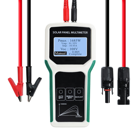 EMF-509 Solar Panel Meter 5-1800W MPPT Tester with Auto/Manual Detection Voltage, Current, Photovoltaic Panel Multimeter for PV Systems