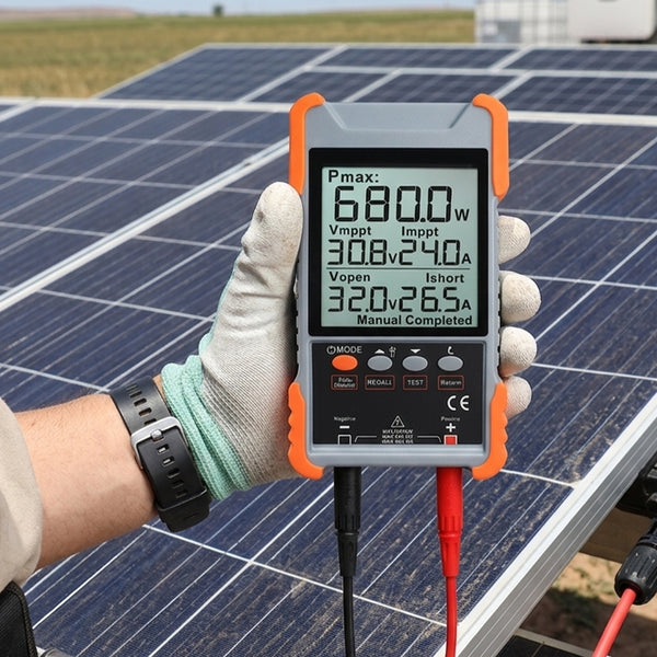 EMF-541 2000W Solar Panel Tester MPPT Photovoltaic Meter with Data Storage, Full Protection & Color Screen | Portable PV Panel Tester for Testing, Installation & Maintenance