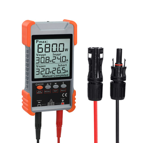 EMF-541 2000W Solar Panel Tester MPPT Photovoltaic Meter with Data Storage, Full Protection & Color Screen | Portable PV Panel Tester for Testing, Installation & Maintenance