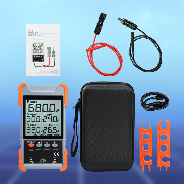 EMF-541 2000W Solar Panel Tester MPPT Photovoltaic Meter with Data Storage, Full Protection & Color Screen | Portable PV Panel Tester for Testing, Installation & Maintenance