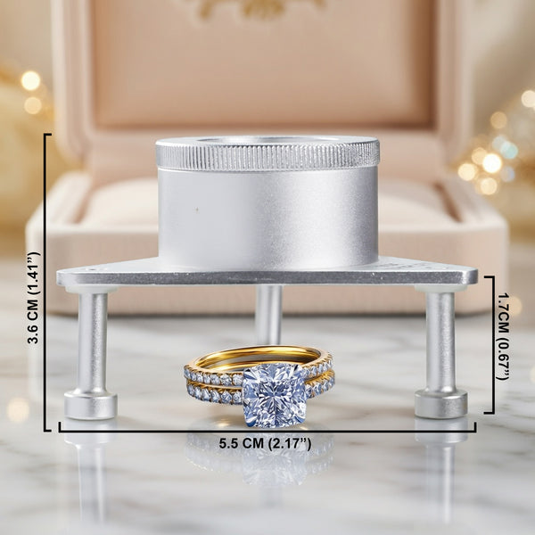 GEM-539 10X Jewelers Tripod Eye Loupe Magnifier Bench/Table Magnifying Glass Triplet Lens Magnification for Gemstone Inspection, Sorting & Grading