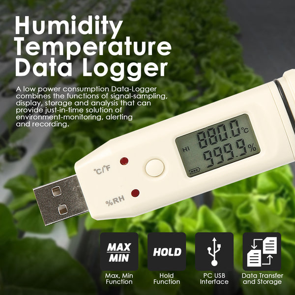 GM1365 Pentype USB Flash Disk Thermometer with Data Recorder Digital Temperature and Humidity Datalogger for Research
