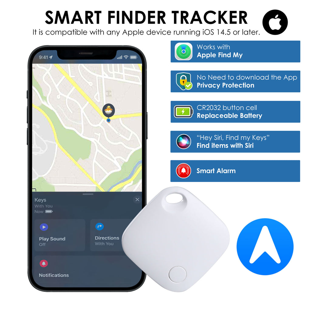 IKF-406 Smart iTag Key Finder Find My APP, Smart Key, Bike, Luggage, Wallet, Bag Finder Anti-lost Tracker Locator, Bluetooth-compatible for IOS System ...