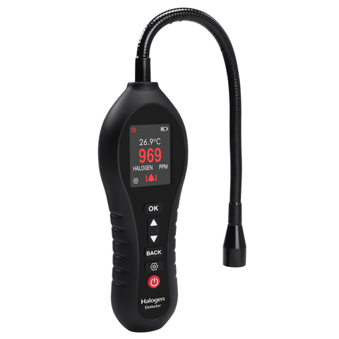 LKD-431 Halogen Gas Leak Detector High Sensitivity for Air Conditioning Repair, Car Repair, Gas Pipelines, Industrial Plant, Home Use with 10.5-inch Gooseneck Probe Visual, Audible and Vibration Alert