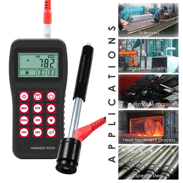 Mitech MH180 Portable Handheld  Leeb Hardness Tester Meter Gauge 170～960 HLD with 100 Group Data Memory LCD EL background light Support Micro printer
