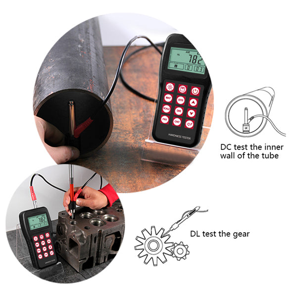 Mitech MH180 Portable Handheld  Leeb Hardness Tester Meter Gauge 170～960 HLD with 100 Group Data Memory LCD EL background light Support Micro printer