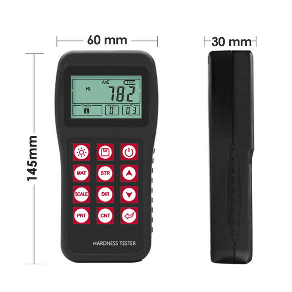 Mitech MH180 Portable Handheld  Leeb Hardness Tester Meter Gauge 170～960 HLD with 100 Group Data Memory LCD EL background light Support Micro printer
