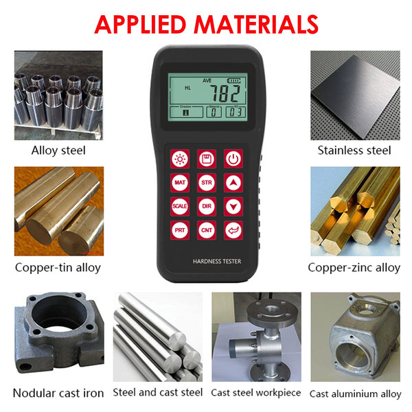 Mitech MH180 Portable Handheld  Leeb Hardness Tester Meter Gauge 170～960 HLD with 100 Group Data Memory LCD EL background light Support Micro printer