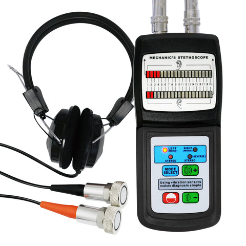 MS-120 Landtek Digital Mechanic's Engine Stethoscope with Headphone & 2 Separate Sensor Probe 10~10K Hz