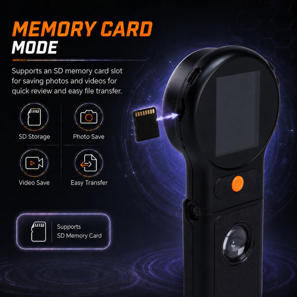 MSC-555 Handheld 500X Digital Microscope, Portable Folding Magnifier with Auto Focus, 8 LED Lights, 2.0 IPS Screen, PC Support Windows & macOS, Rechargeable Battery with 8GB TF Card for PCB Repair, Textile Inspection, Coin Collecting. etc.