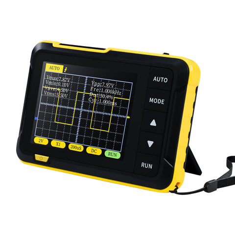 MUL-400 Mini Digital Oscilloscope Portable 200KHz Meter with 2.8" LCD, Auto Trigger, & USB Power  with High Voltage Probe (800V)