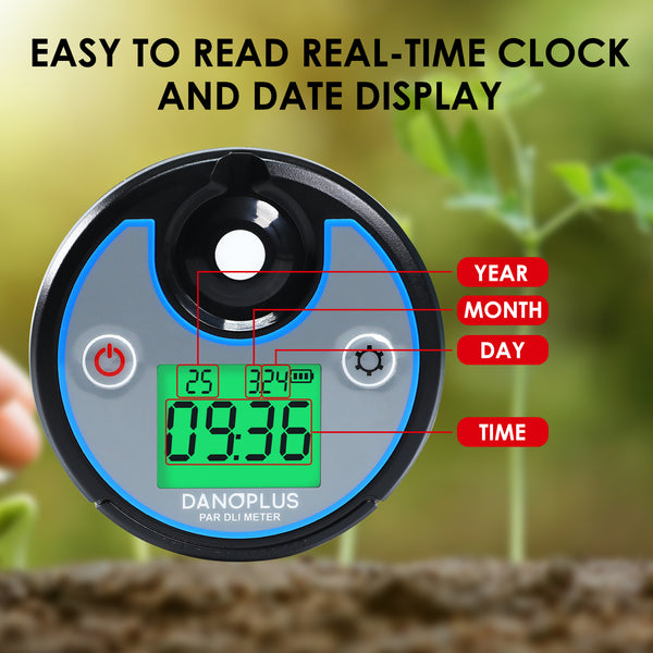 PAR-499 Digital PAR DLI Meter Datalogger Plant Light Meter for Growers, Measures PAR & Daily Light Integral (400-700nm) Photosynthetic Light, Ideal for Hydroponics, Greenhouses & Indoor Gardening