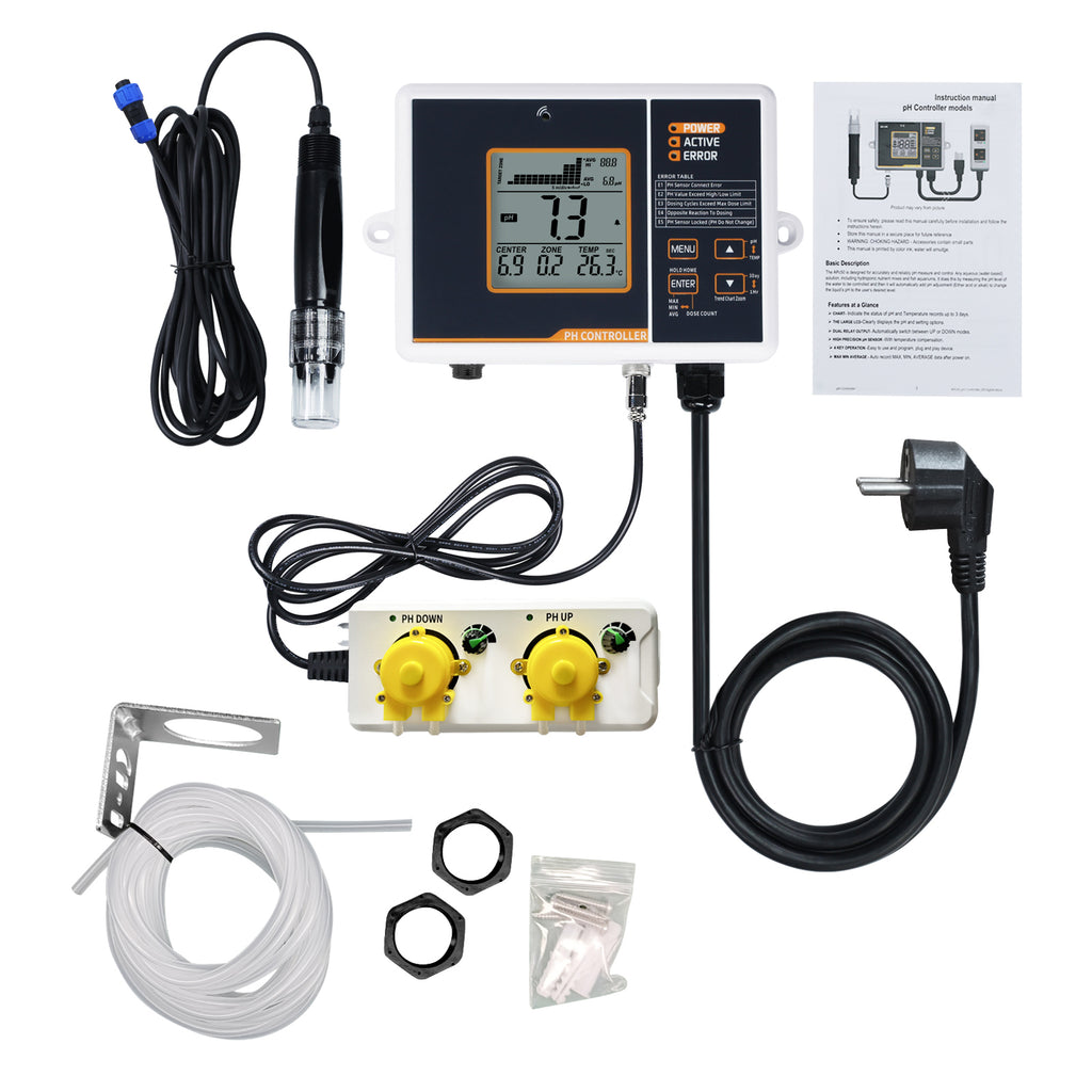 PHC-402 Dual Relay Digital pH Controller with Temperature
